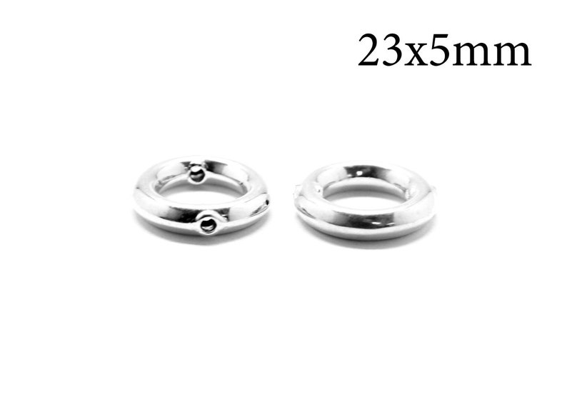1pc Sterling Silver 925 bead Hollow Cylinder bead tube 23x5mm Shiny silver 925 beads electroforming Sterling Silver beads JBB Findings