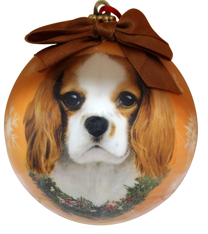cavalier king charles spaniel garden ornament