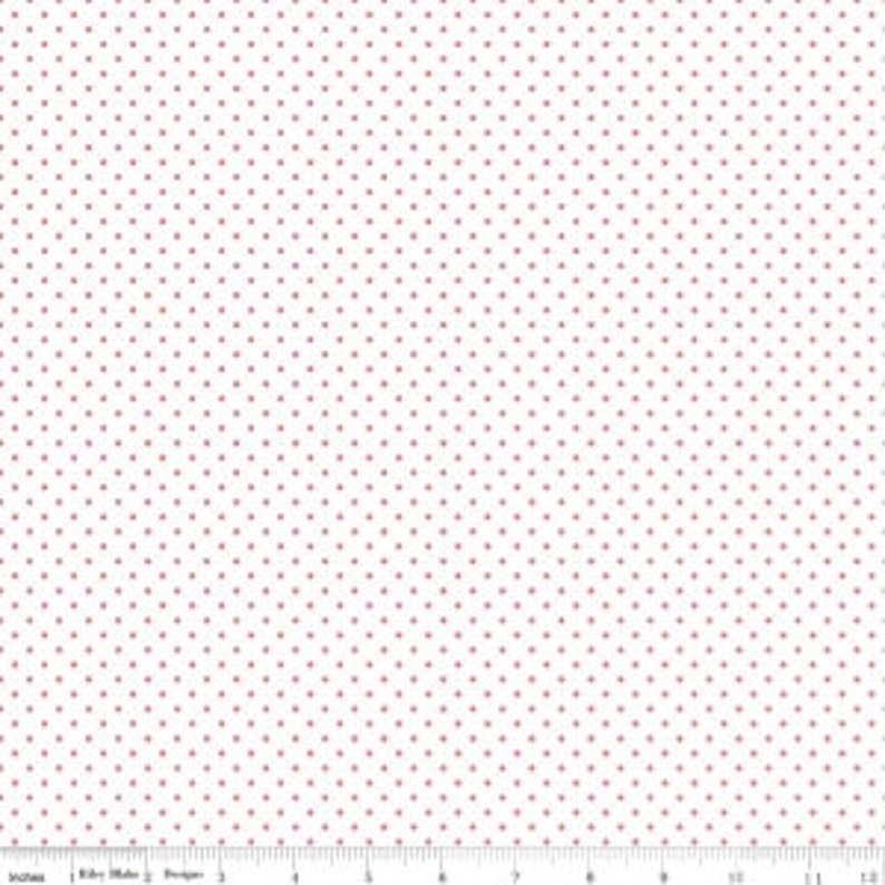 C660-12 yard Increments Cut Continuously Swiss Dot LIPSTICK by Riley Blake Designs