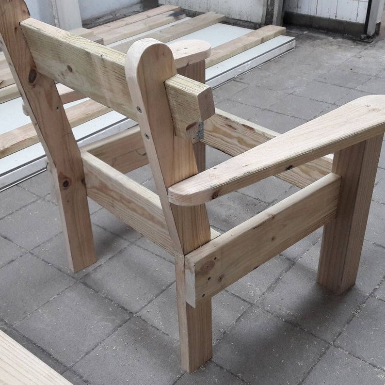 Garden chair and bench combo woodworking plans Etsy