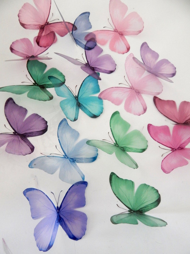 16 Pastel 3d butterflies wall sticker butterflies great for | Etsy