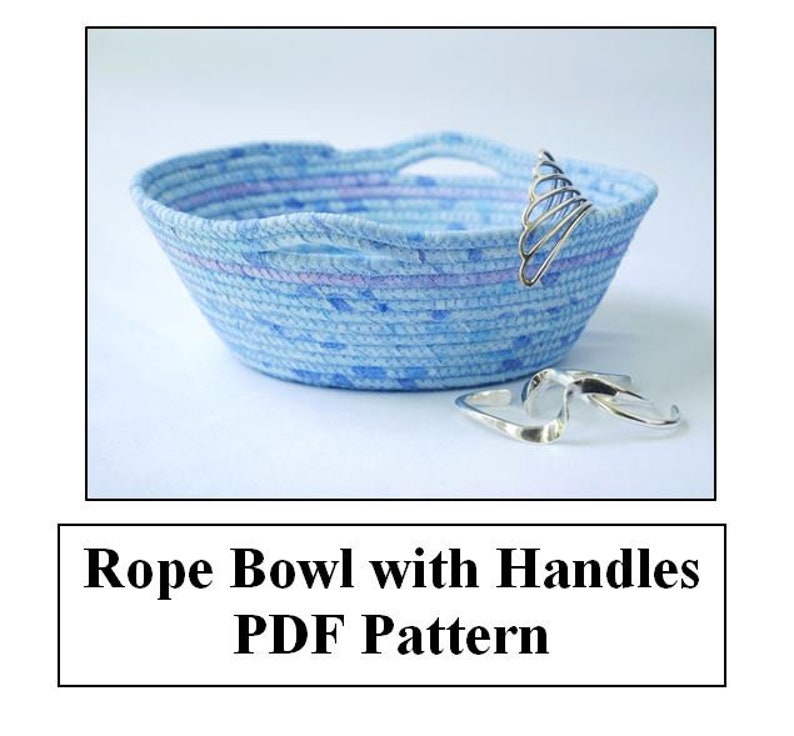Rope bowl Instructions Bowl with Handles PDF Pattern Etsy