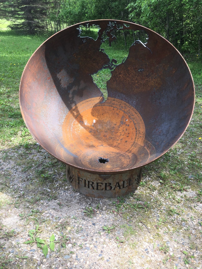 CONTINENTAL ECLIPSE FIREBALL Fire Pit corten steel fire ball Etsy