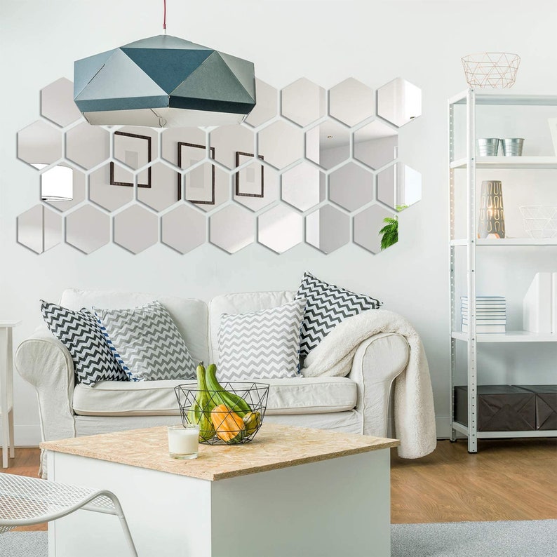 32 Pieces Removable Acrylic Mirror Setting Wall Sticker Decal Etsy