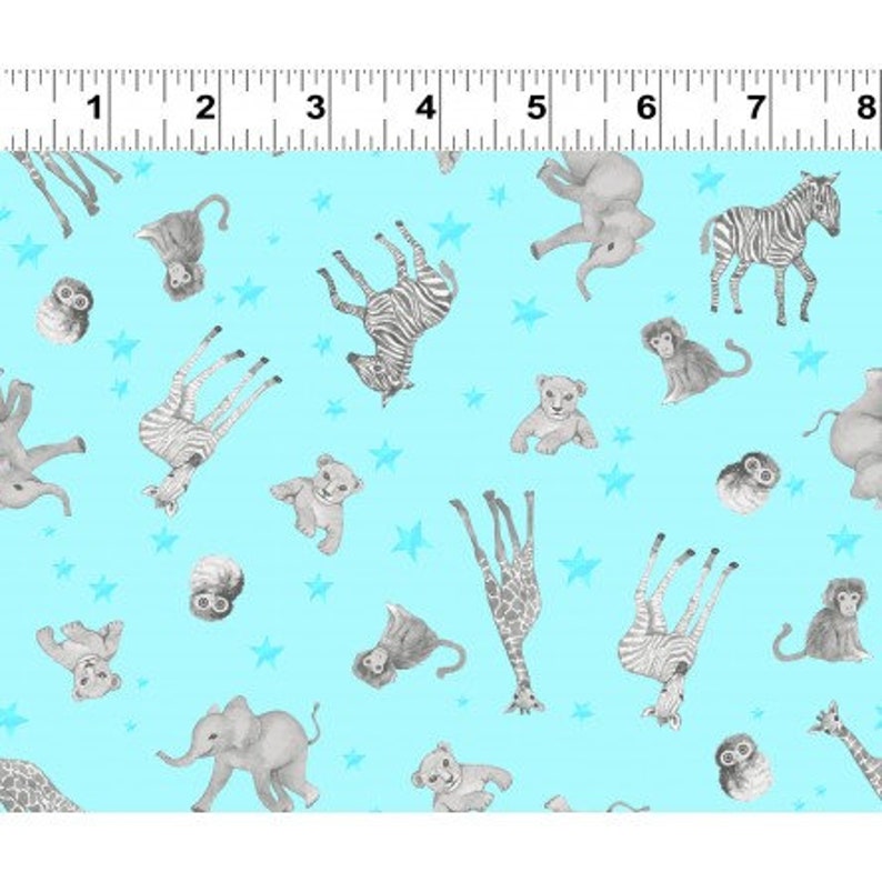 Baby Safari Fabric / Baby Animals Nursery fabric by Clothworks Etsy