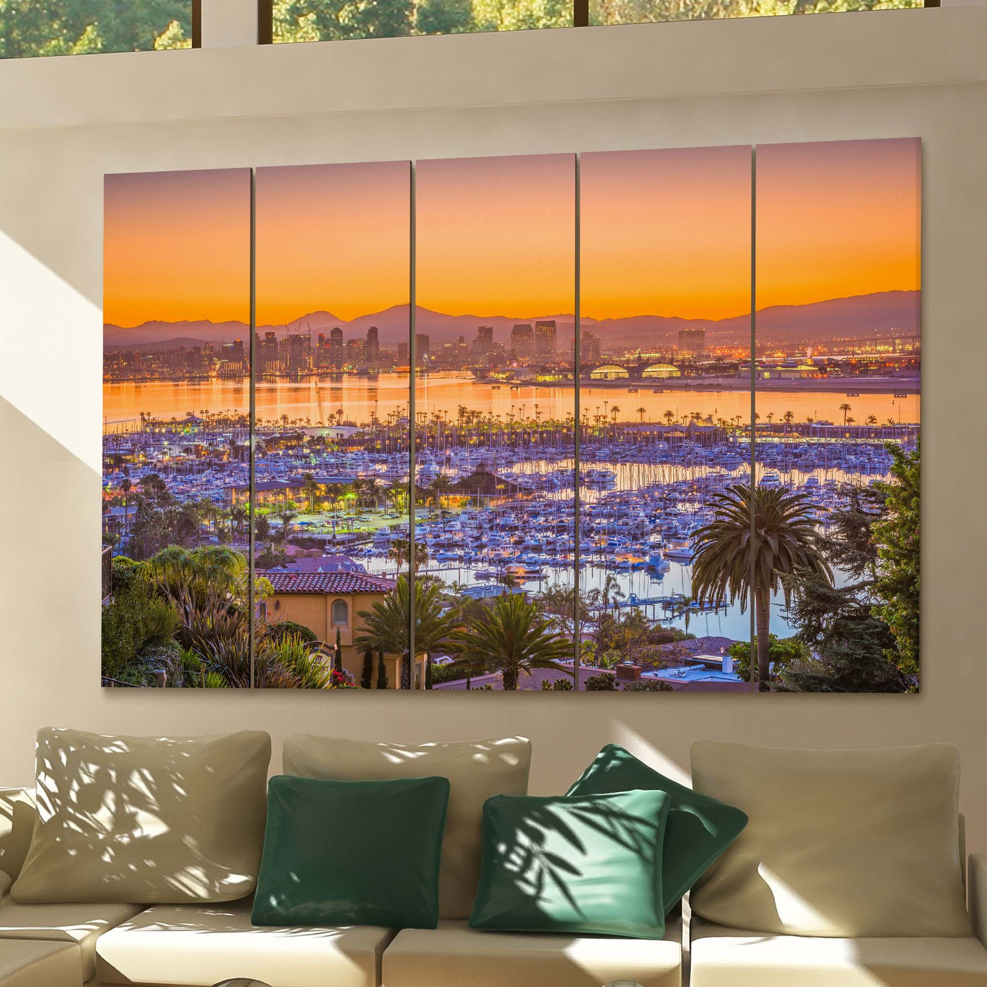 San Diego Skyline Wall Art San Diego Canvas Print California Etsy
