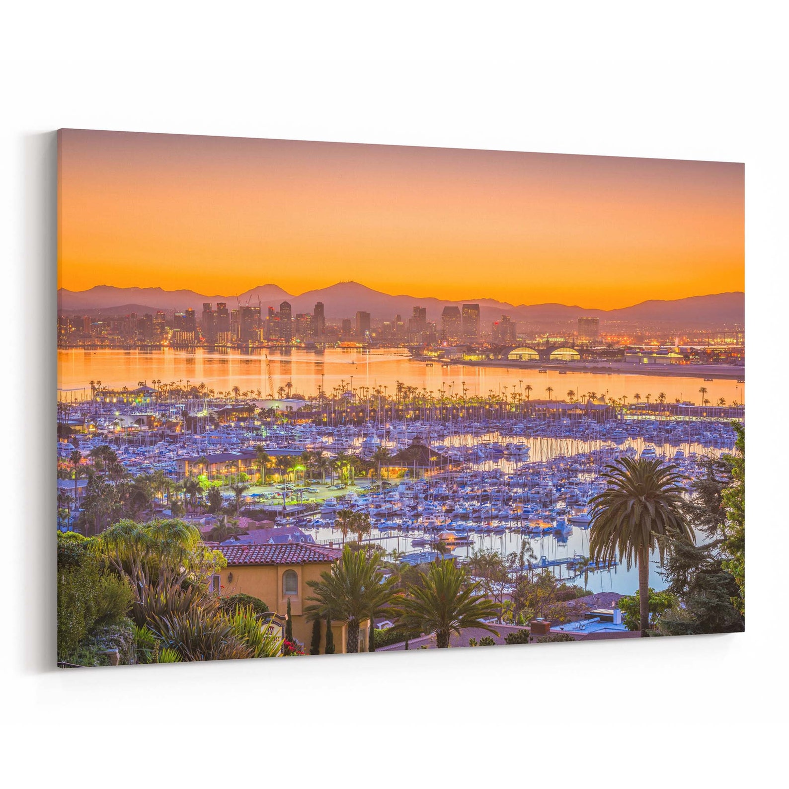 San Diego Skyline Wall Art San Diego Canvas Print California Etsy