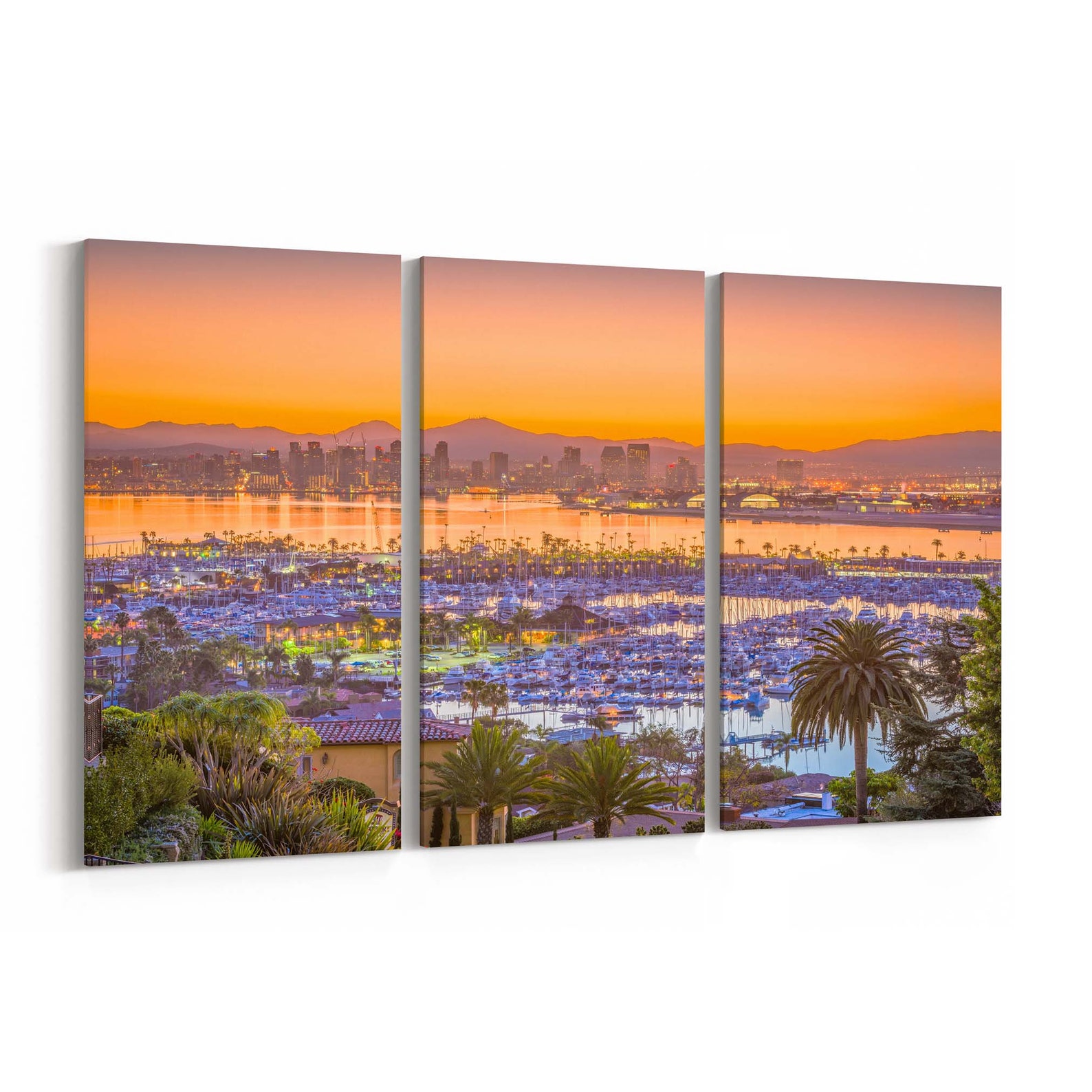 San Diego Skyline Wall Art San Diego Canvas Print California Etsy