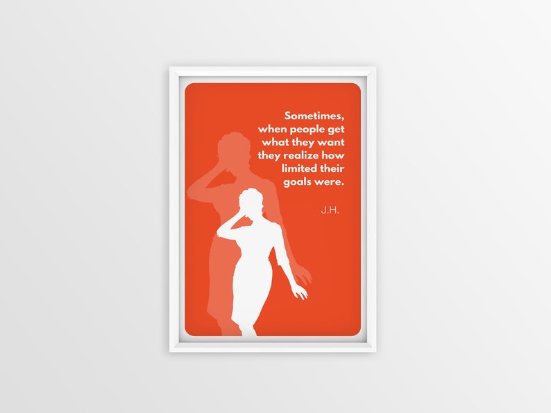 Multiple Sizes When People Get What They Want Mad Men Poster Joan Holloway Colorblock Quote 8x10 up to 24x36 Art Print