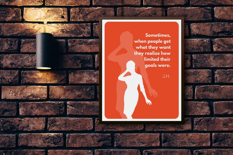 Multiple Sizes When People Get What They Want Mad Men Poster Joan Holloway Colorblock Quote 8x10 up to 24x36 Art Print