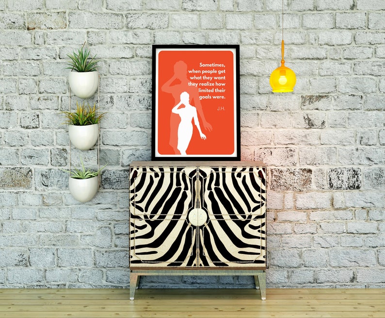 Multiple Sizes When People Get What They Want Mad Men Poster Joan Holloway Colorblock Quote 8x10 up to 24x36 Art Print