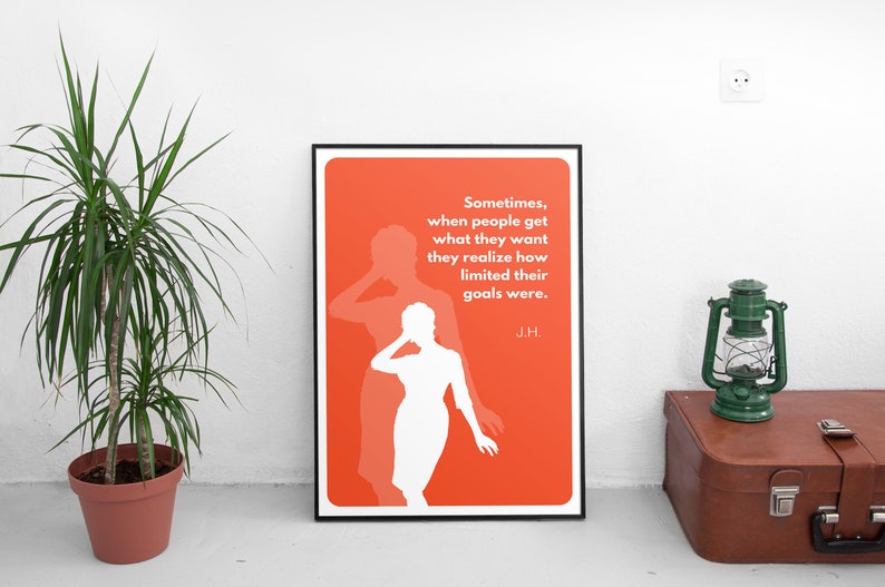 Multiple Sizes When People Get What They Want Mad Men Poster Joan Holloway Colorblock Quote 8x10 up to 24x36 Art Print