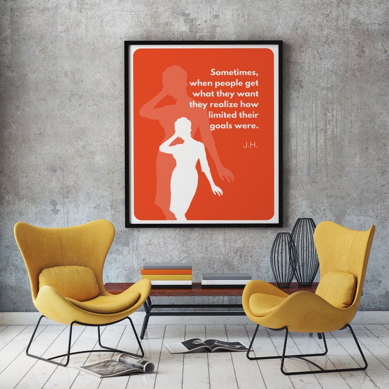 Multiple Sizes When People Get What They Want Mad Men Poster Joan Holloway Colorblock Quote 8x10 up to 24x36 Art Print