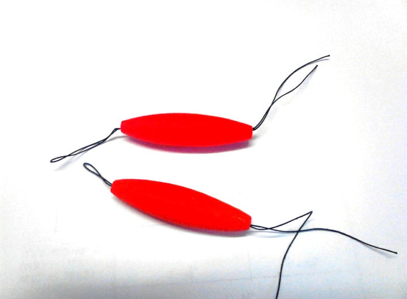 10 Cork Fishing String Floats Bright Red 2 inch length Etsy