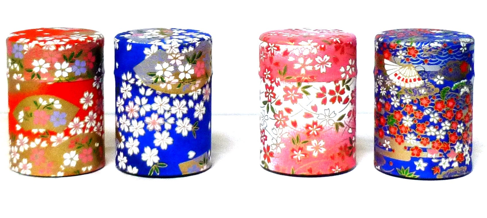 Matcha Tea Storage Container Washi Japanese Paper Design Tin Etsy