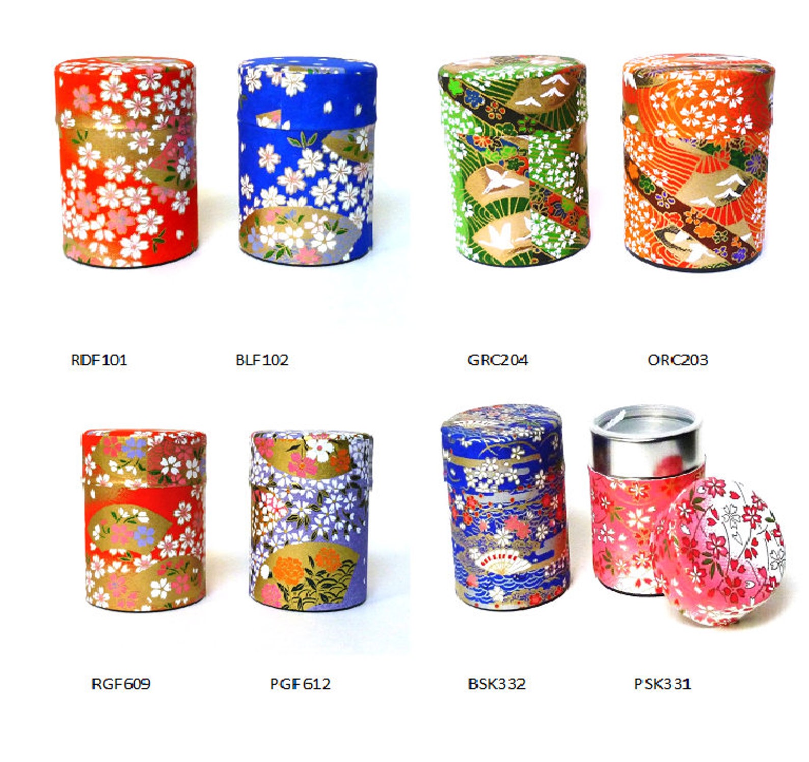 Matcha Tea Storage Container Washi Japanese Paper Design Tin Etsy