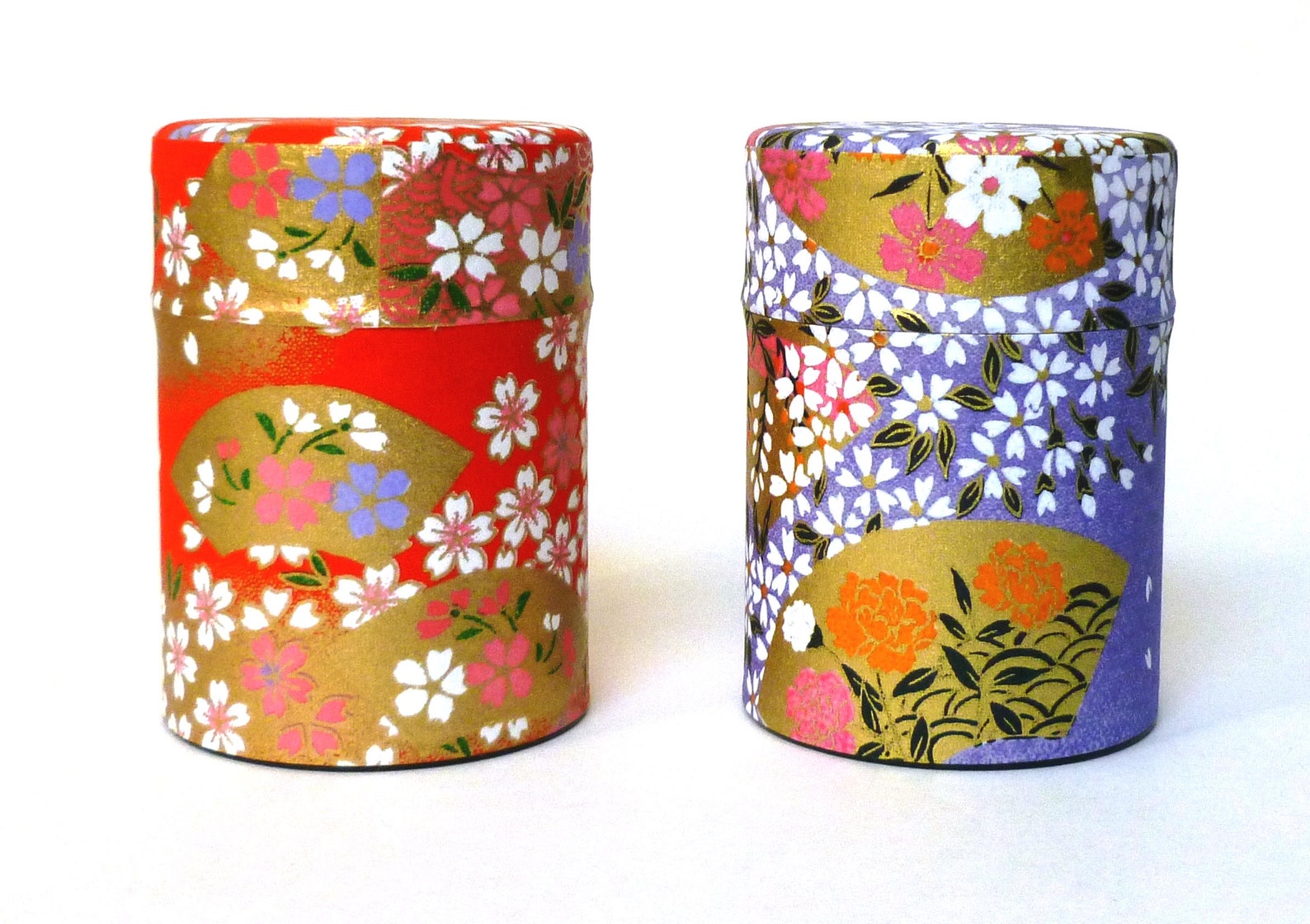 Matcha Tea Storage Container Washi Japanese Paper Design Tin Etsy