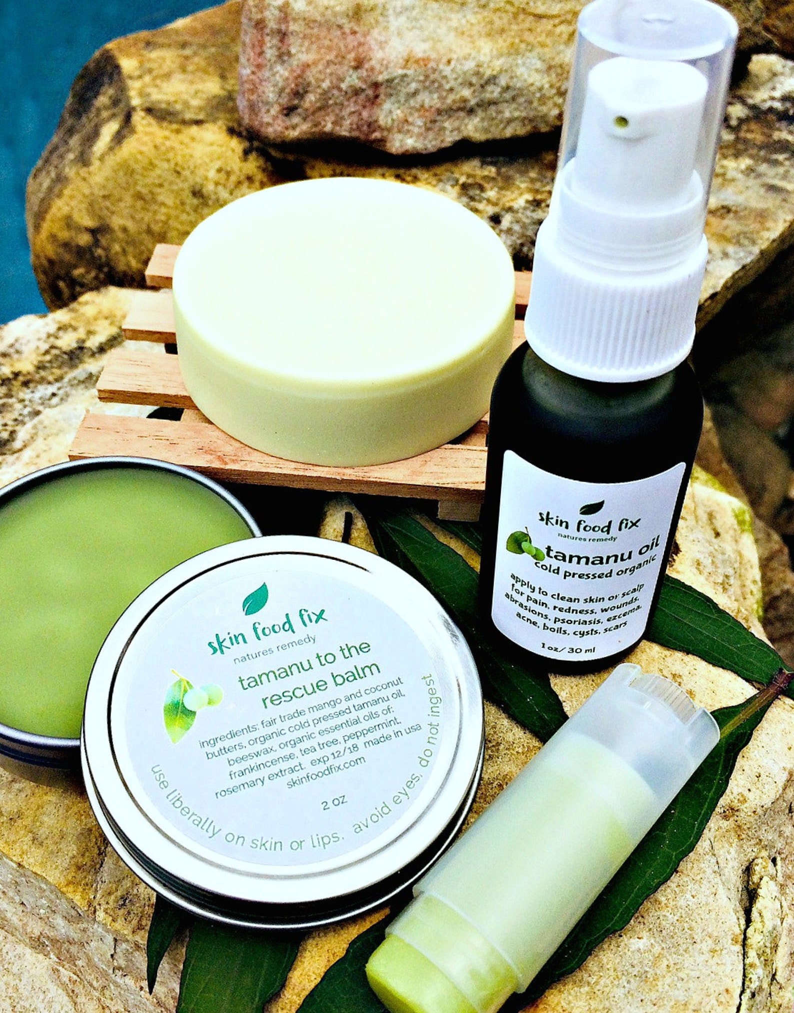 Tamanu Cream burns scars eczema wounds Repair Cracked Skin Etsy