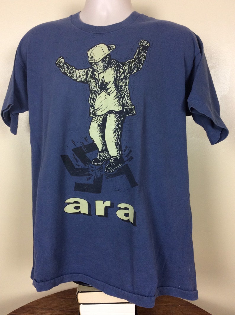 Anti Racist Action T-Shirt Blue XL 90s Ara Minnesota Punk Rock Skinheads Vtg 1995 A.R.A