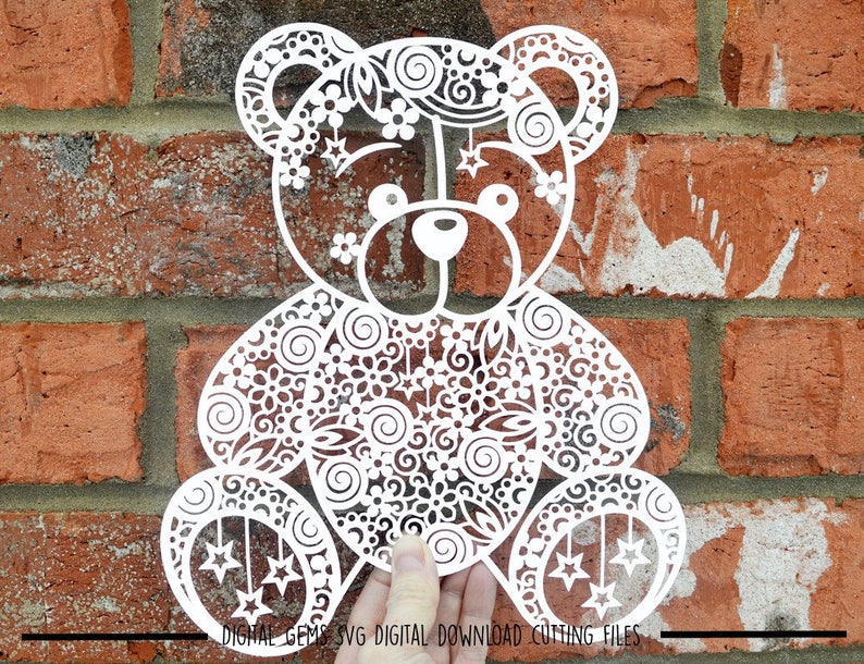 Download Zentangle Teddy Bear paper cut svg / dxf / eps / files and ...