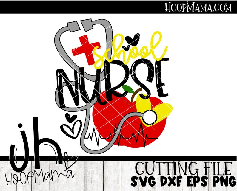 Download School Nurse SVG Cutting File School Nurse With Apple and ...