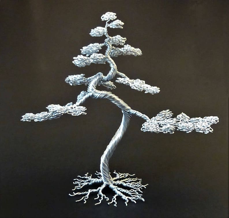Wire Bonsai tree Aluminium Etsy