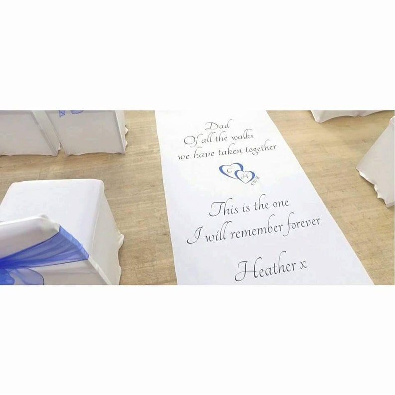 Personalised White Hessian Aisle Runner Etsy