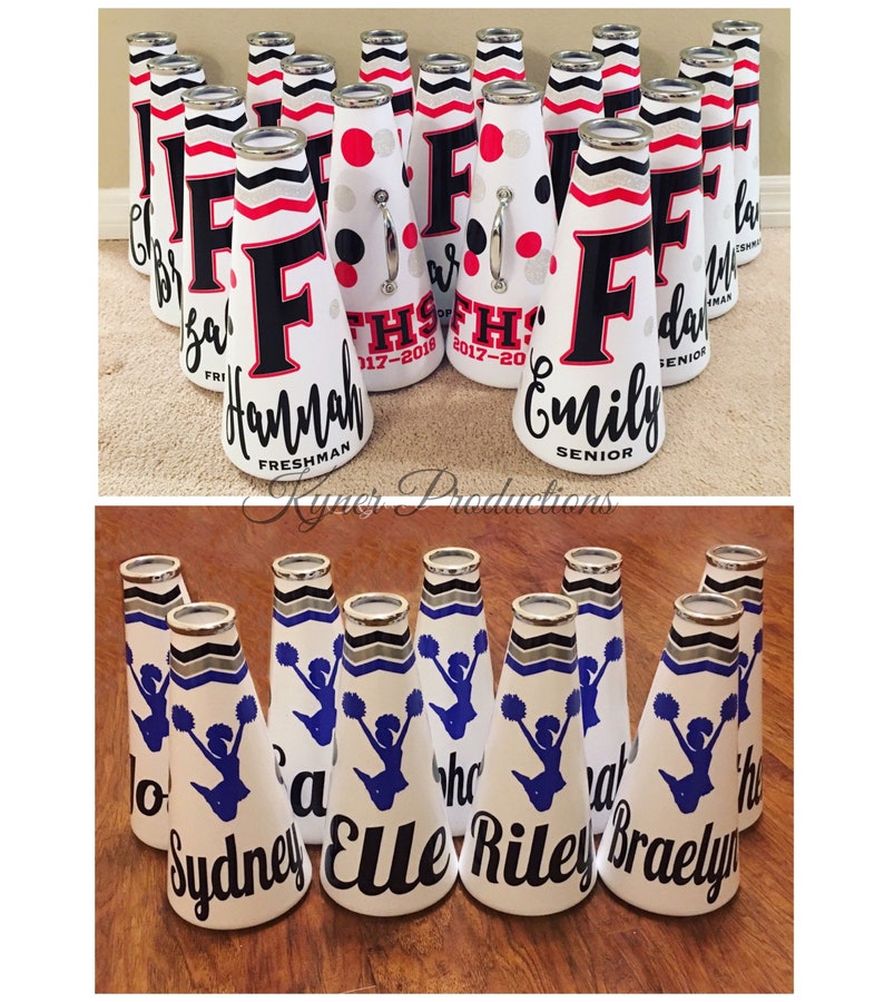 Custom Megaphone // 13 White Megaphones // Cheer Megaphones Etsy