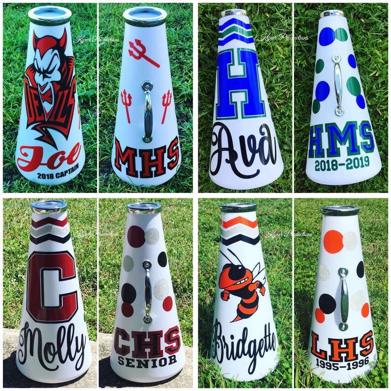 Custom Megaphone // 13 White Megaphones // Cheer Megaphones Etsy