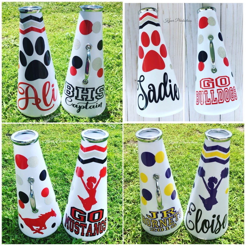 Custom Megaphone // 13 White Megaphones // Cheer Megaphones Etsy