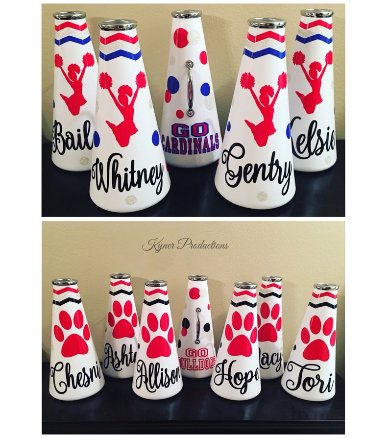 Custom Megaphone // 13 White Megaphones // Cheer Megaphones Etsy