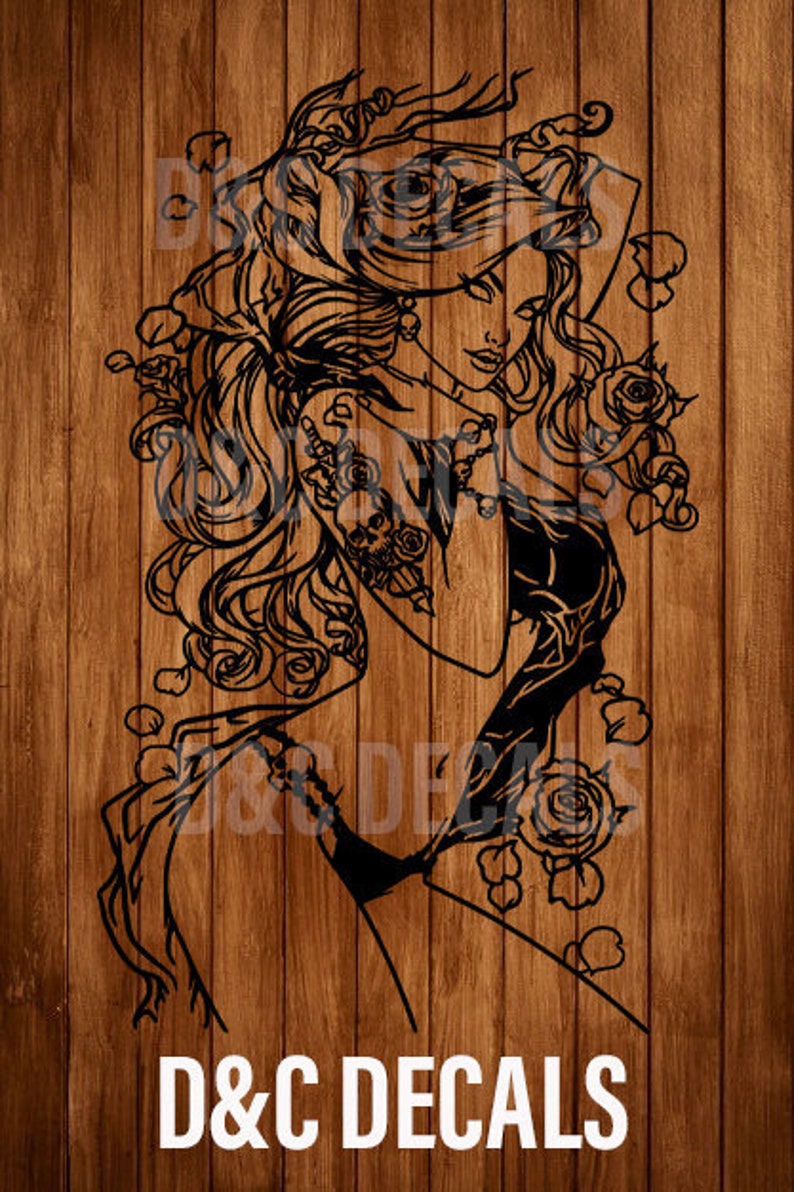 PNG Svg File Sexy Goddess Stencil Decal Halloween Etsy