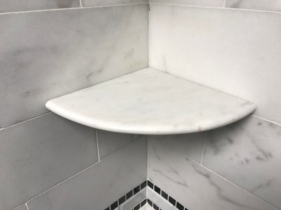 white marble corner shelf