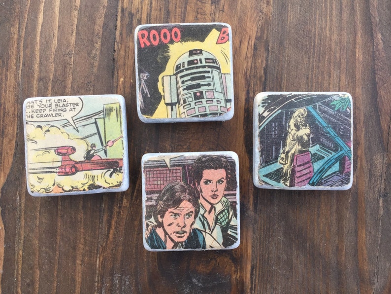 Vintage Star Wars Magnets; Star Wars Gifts; Star Wars Lover Small Gifts; Fathers Day Gift Ideas; Star Wars Vintage Comic Book Magnets