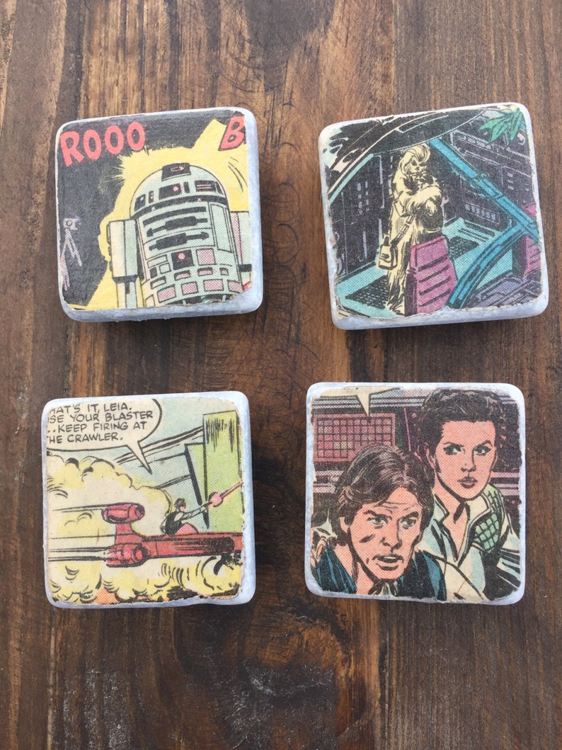 Vintage Star Wars Magnets; Star Wars Gifts; Star Wars Lover Small Gifts; Fathers Day Gift Ideas; Star Wars Vintage Comic Book Magnets