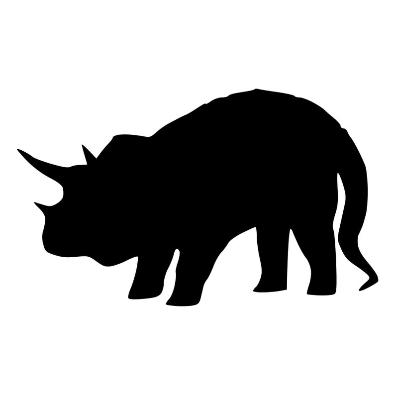 Triceratops Dinosaur Rubber Stamp Mounted Wood Block Art Stamp
