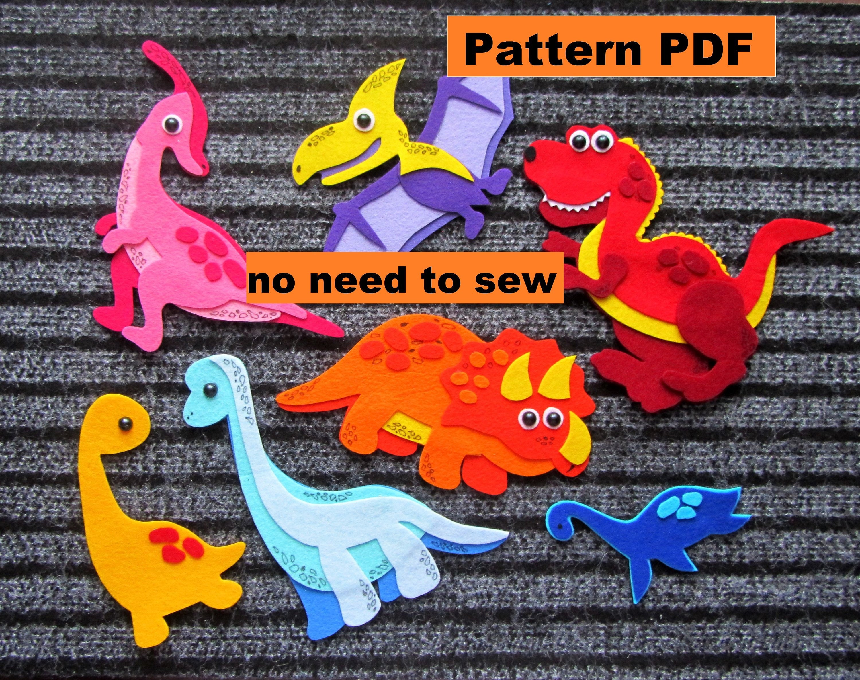 Handmade gifts for best friend felt dinosaurs dinosaurs Etsy