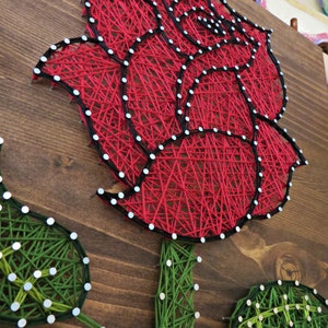 DIY String Art Kit Rose Rose String Art Rose Crafts Kit | Etsy