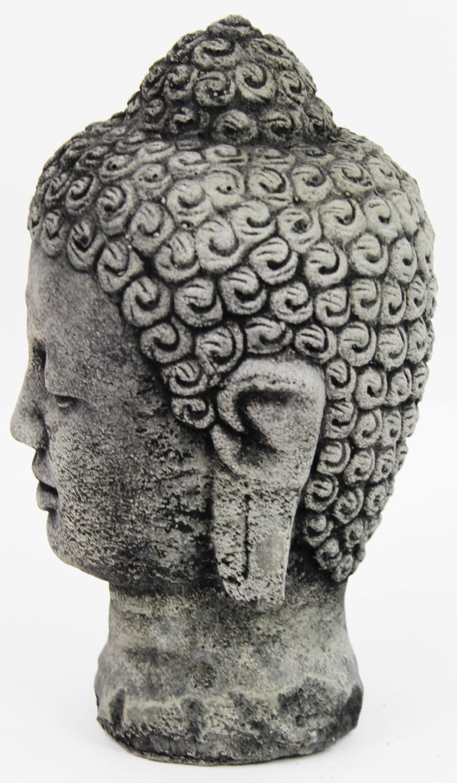 Buddha Head Concrete Statue Asian Cement figurine Chinese Etsy