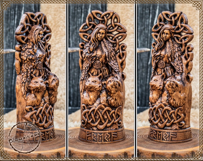 Freya Wood Norse Pantheon Viking Pagan Asatru Heathen Etsy