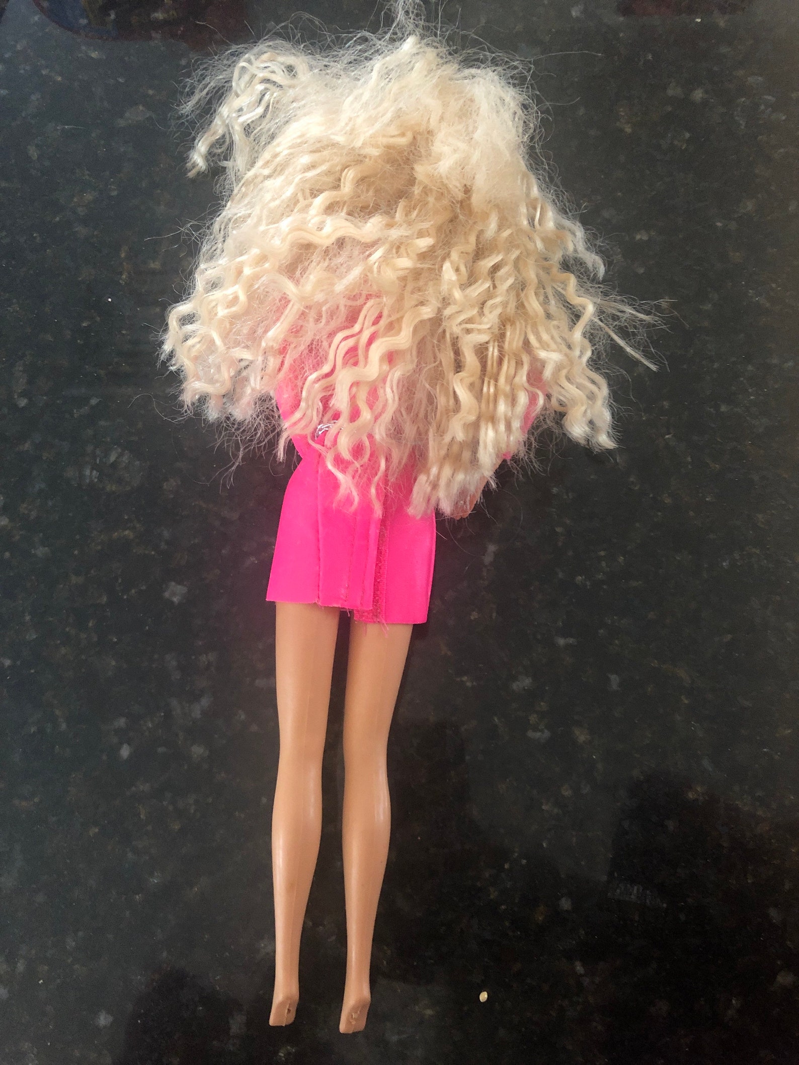 barbie with crimped hair