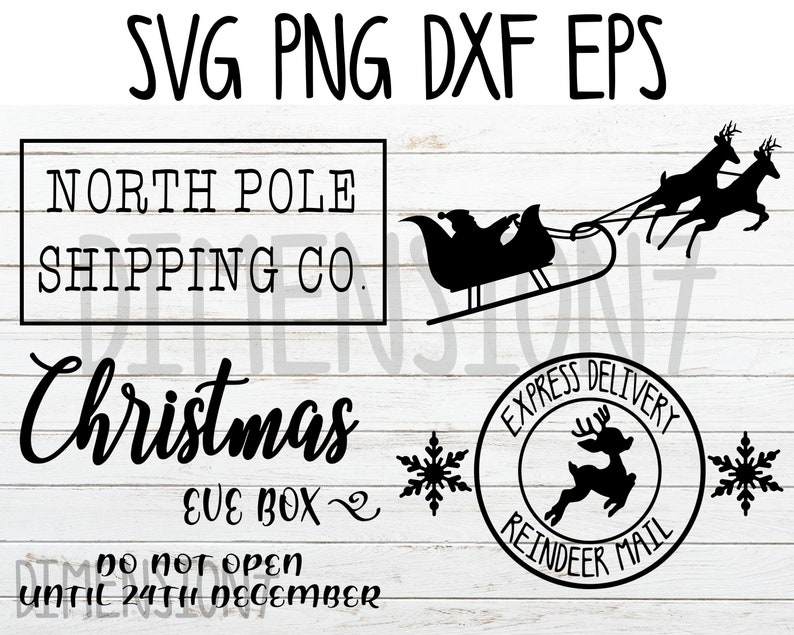 Download Christmas Eve Crate SVG PNG DXF Eps File Download ...