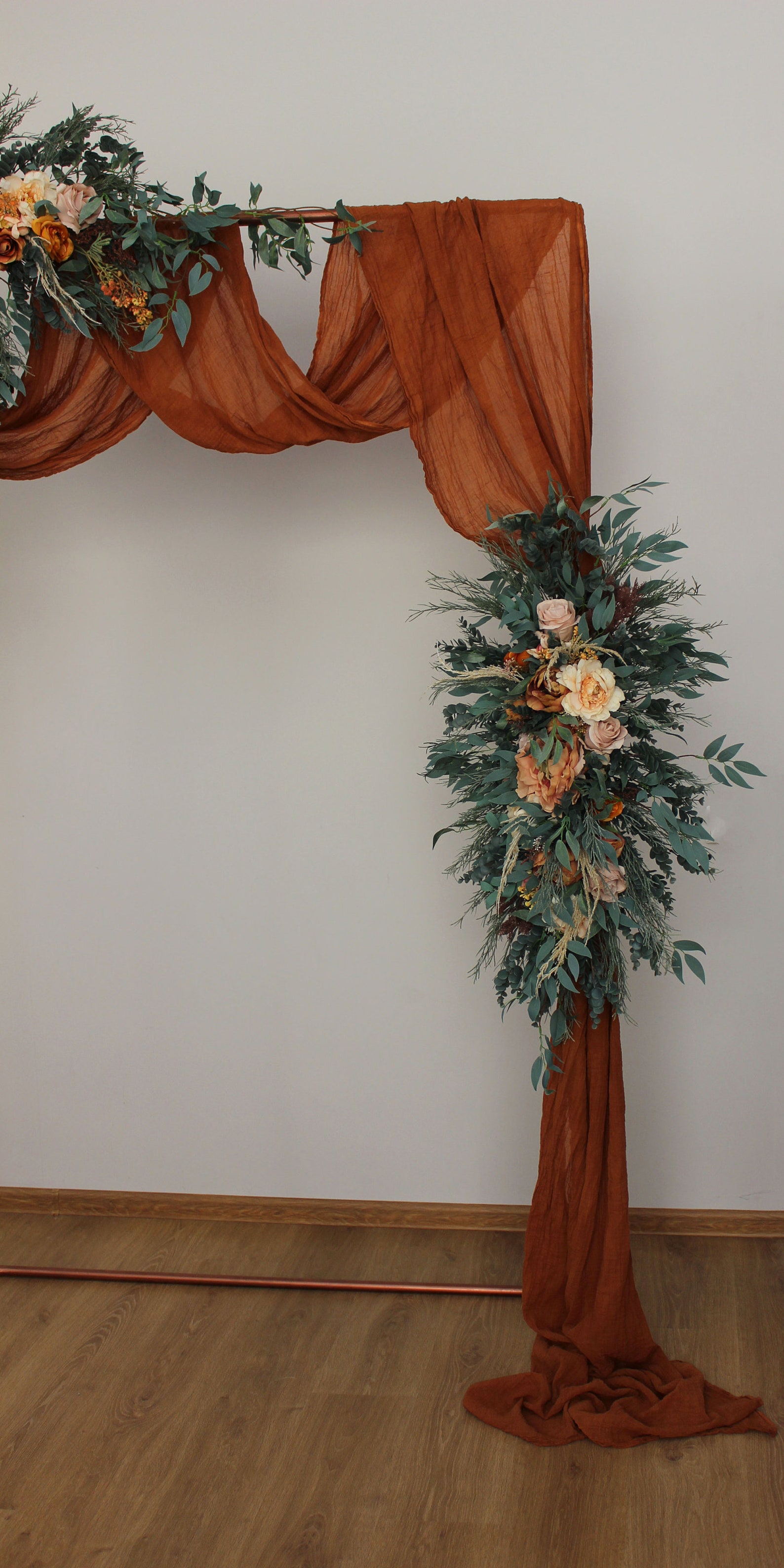 Rust boho wedding Flower arch arrangement Wedding flowers | Etsy