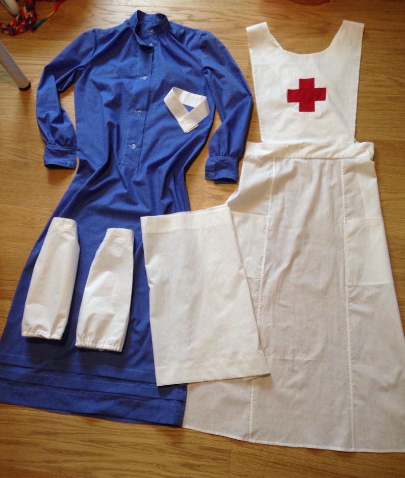 VAD Nurse Uniform Style WW1 WWI Historical Costume dress | Etsy