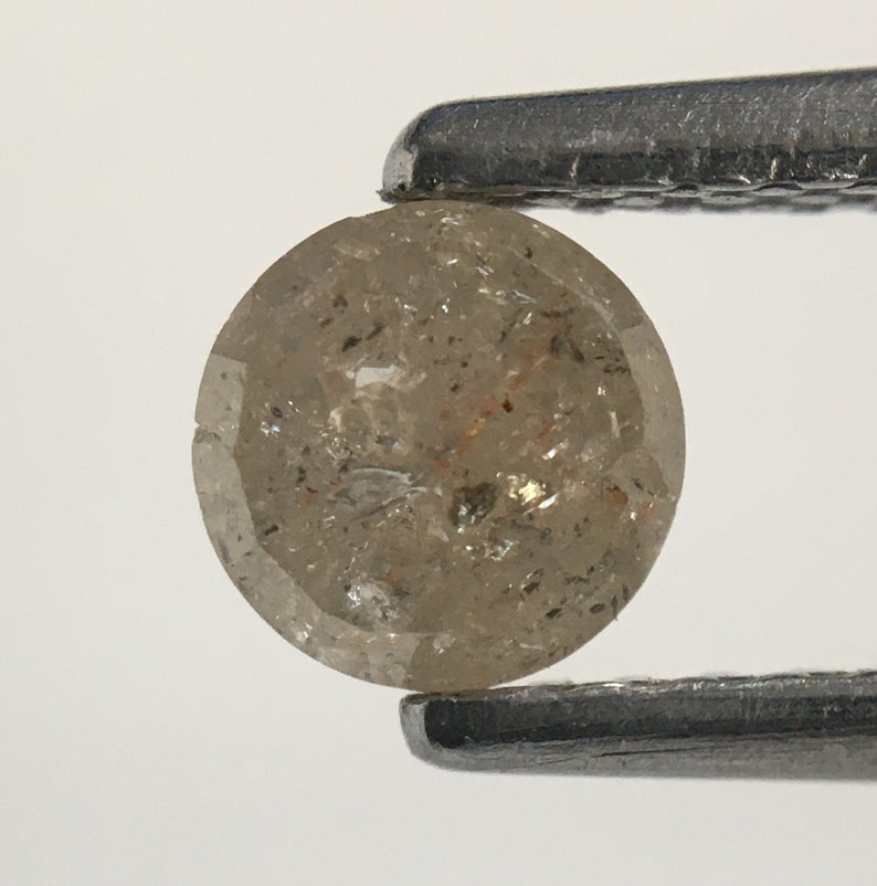 Rose cut Loose Natural diamond SJ5126 1.49 Ct Natural Loose Diamond Rose Cut Round Shape Ice Grey Color 3 pcs 4.36 mm to 4.46 mm