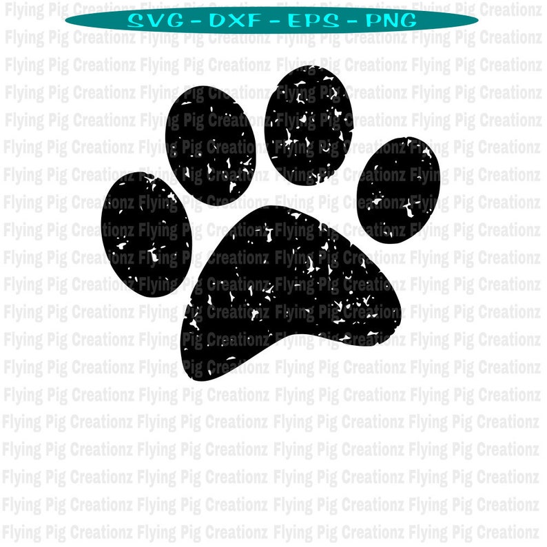 Download Paw Print Grunge Distressed SVG Pawprint dog lover love ...