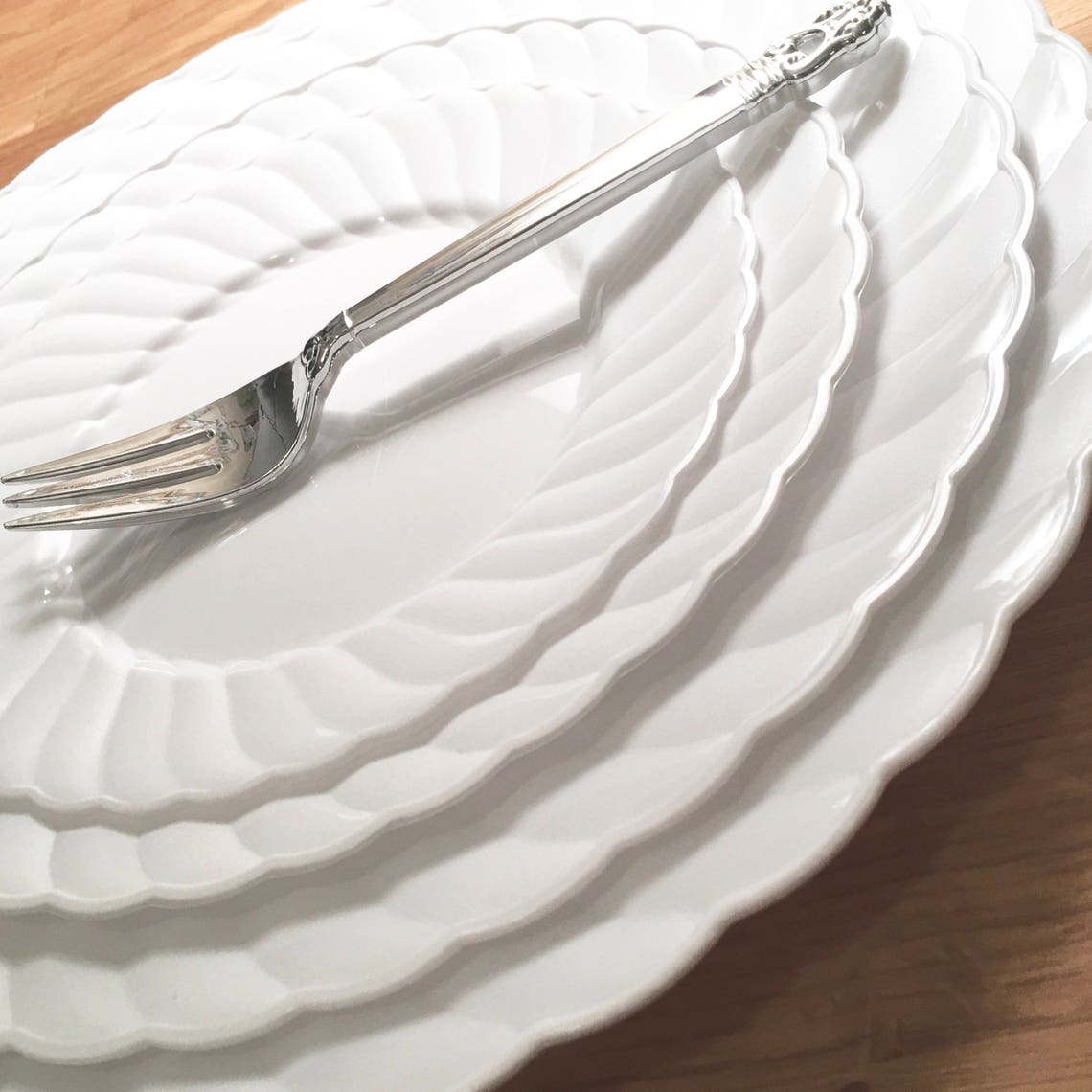 Disposable Vintage Modern White Party Plates. Wedding Plates. Etsy