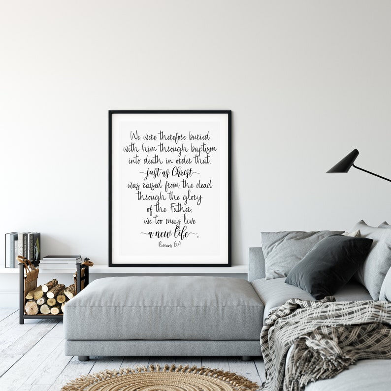 We May Live A New Life Romans 6:4 Bible Verse Printable Wall | Etsy