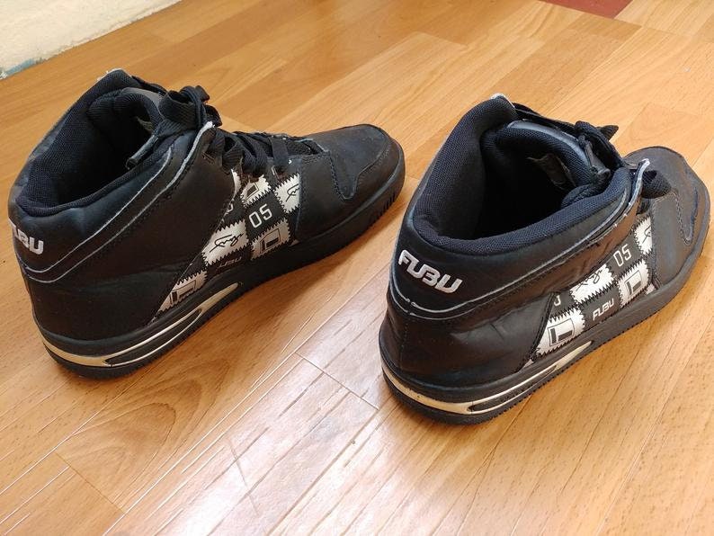 FUBU sneakers black vintage hip hop shoes 90s hiphop Etsy