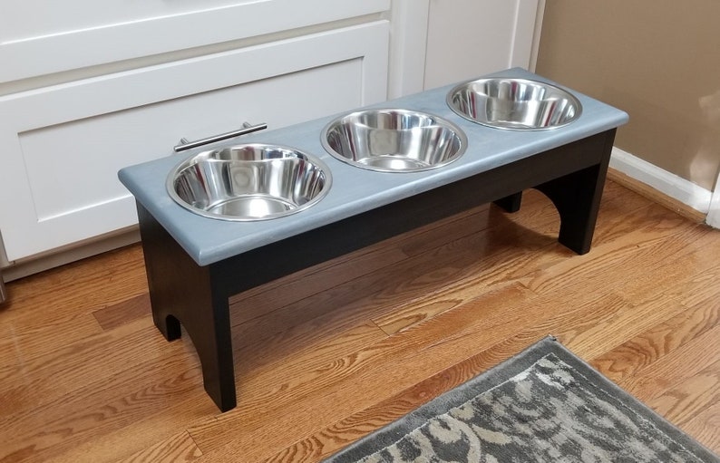 3 bowl dog feeder